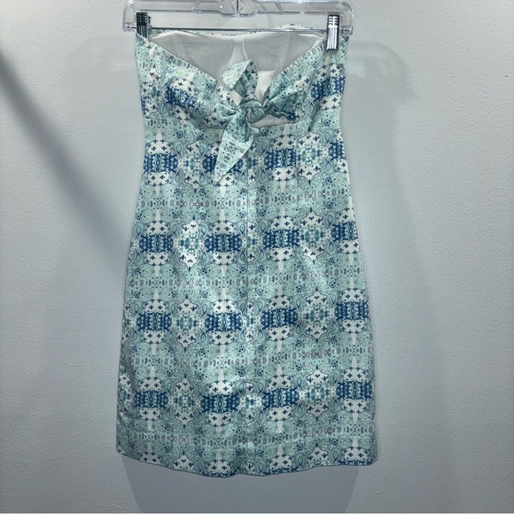 Kaeli Smith Mediterranean Blue Strapless Preppy Dress Size 2 – Made in USA - Picture 5 of 11